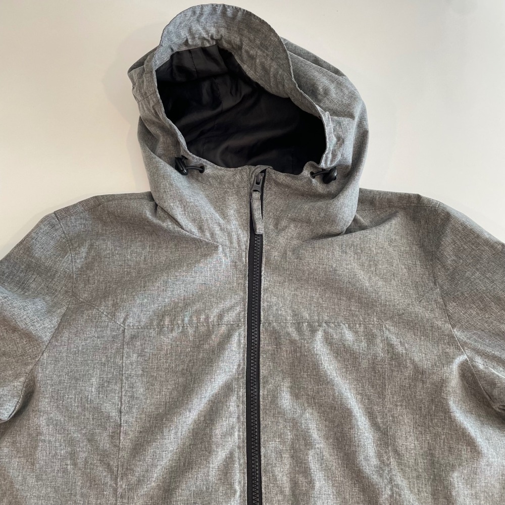 American Eagle Outfitters Gray Hooded Rain Jacket Lightweight Mens Small‎ - Picture 6 of 9